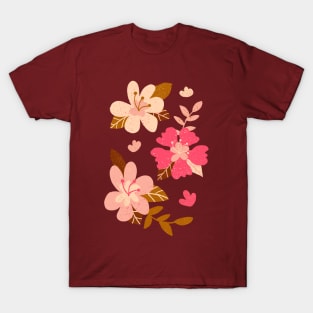 Pink hibiscus flowers T-Shirt